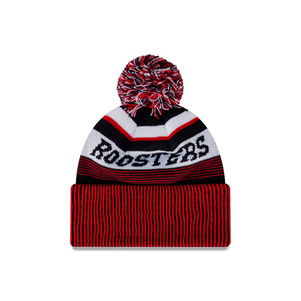 Sydney Roosters Beanie - NRL Official Team Colour Speed Collection Pom Knit - New Era